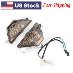77us Motorshop 211310102517 Turn Signal Amber Lights Indicator Smoke For Kawasaki Ninja 300r Ex300 13-17 Usa