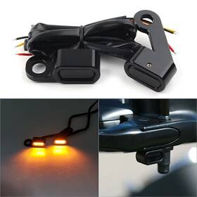 77usa Motorshop 550717269950 Mini Led Turn Signal Handlebar Blinker Indicator Light Fit Harley Sportster