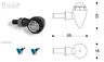 N1001-bsu Barracuda Moto Pair Of Indicators Blue Honda Cbf Cbr