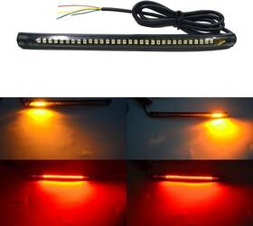 Nbwdy Ks-ml-01 Universal Amber Red Led Light Strip Motorcycle Tail Brake Stop Turn
