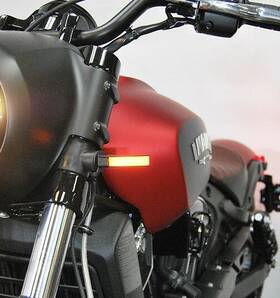 New Rage Cycle 781159836299 Cycles Led Front Turn Signals Amber Indian Scout Bobber/scout Sixty