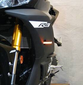 R3-fb New Rage Cycle Cycles Led Front Turn Signals Amber #r3-fb For Yamaha Yzf-r3 2019-2023