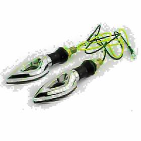 Nomura 310002317151 Silver Universal Amber Led Turn Signal Lights Indicator Lamp Blinker L R Motor