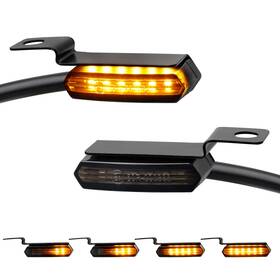 Fban3mp24854 Nthreeauto Sequential Led Turn Signals Flowing Handlebar Marker Light Smoked