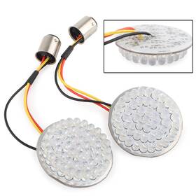 Onestart 212345330609 Pair 2 Inch 48-led Turn Signal Light Bulb Lamp For Harley Bobber Chopper Cafe