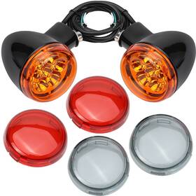 B172hl032oo1x Oumurs Led Bullet Rear Brake Lamp Tail Lights With Bracket For Harley Softail 1992-2023