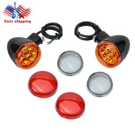 S2-sm-673-bk Oumurs Bullet Rear Turn Signal And Brake Running Lights For Harley Sportster 883