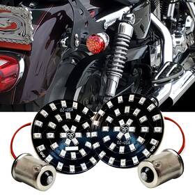 Dsl-04 Oz-usa Red Led Insert Rear Turn Signal 1156 Bulb Socket Harley Dyna Sportster Softail
