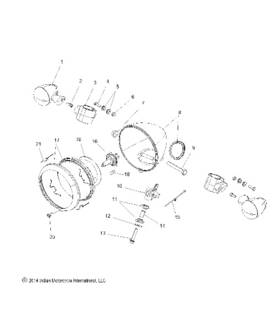 2412602 Polaris Turn Signal Assembly Front Indian Genuine Oem Part Qty 1
