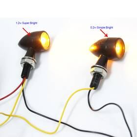 609016 Powerjames Black Super Mini Led Turn Signal Light For Harley Street Bob Fat Boy Low Rider S