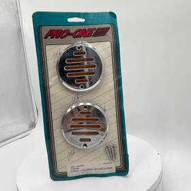941012 Pro One Chrome Turn Signal Covers Slotted Harley 86-94 Flt Flh Flstc Flht &