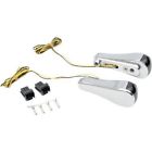 Pu2020-0476 Alloy Art Led Front Signal Lights With Clear Leds Chrome