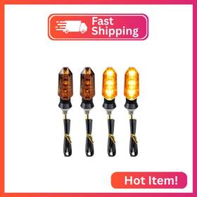 Quasco Fbaqamp00108 4pcs Universal Motorcycle Turn Signals Front Rear Led Signal Light M