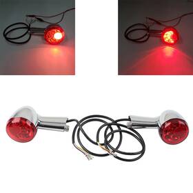 Raimukurijinusa 420019455965 Led Rear Turn Signal Light Chrome Red For Harley Sportster Xl 883 1200 1992-2022