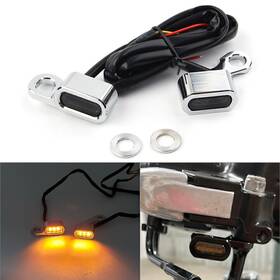 Raimukurijinusa 550732183286 Mini Led Turn Signal Indicator Amber Light Blinker Lamp Handlebar Kit Motor