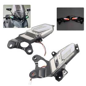 Raimukurijinusa 550746676019 Front Turn Signal Light Indicator Lamp Flowing Fit Yamaha Xmax 300 23-24 Red Whi