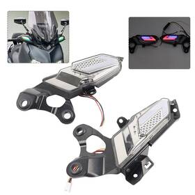 Raimukurijinusa 550746680702 Front Turn Signal Light Indicator Lamp Flowing Fit Yamaha Xmax 300 23-24 Red Blu