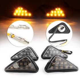 Runx 550749509550 Clear Motorcycle Led Turn Signal Lights Amber Lamp For Kawasaki Ninja Zx6r Zx10r