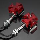 Sft06128 Motorcycle Maltese Cross Red Turn Signals For Kawasaki Vulcan Classic