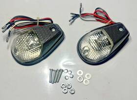 Turnsignals82-c Sportbikelites Sport Bike Flush Mount Running Light/turn Signal Kit Carbon Fiber Clear Lens