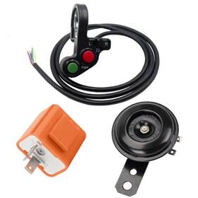 Tggkkparts 768477030509 Universal Motorcycle 7/8 Inch Multi-function Turn Signal On Off Light Black