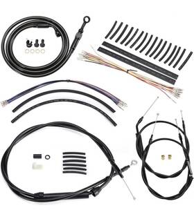 Tigersgate 767950540993 14 Inch Black Softtail Handlebar Extended Cable Kit With Can-bus 2007-2010