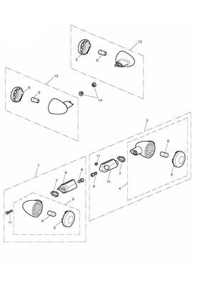 T2700652 Triumph - Front Right Hand Turn Signal Indicator Assembly Black