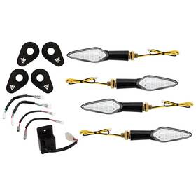 2159290001 Tusk Led Turn Signal Kit Style 1 Drl/standard Black Adapter Plate
