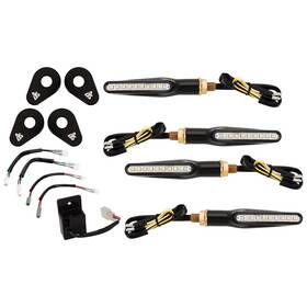2159290002 Tusk Led Turn Signal Kit Style 2 Drl/standard Black Adapter Plate