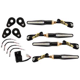 2159290004 Tusk Led Turn Signal Kit Style 2 Standard Black Adapter Plate