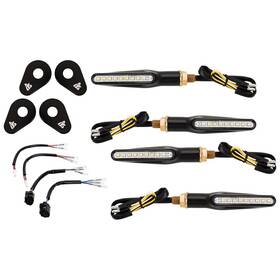 2159290026 Tusk Led Turn Signal Kit Style 2 Standard Black Adapter Plate