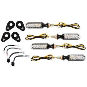 2159290027 Tusk Led Turn Signal Kit Style 3 Standard Black Adapter Plate