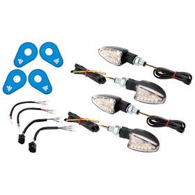 2159290039 Tusk Led Turn Signal Kit Style 4 Standard Blue Adapter Plate
