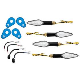 2159290044 Tusk Led Turn Signal Kit Style 2 Standard/brake Blue Adapter Plate