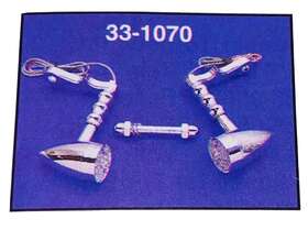 33-1070 V-twin Led Bullet Turn Signal Set With Headlamp Mount For Harley Davidson By