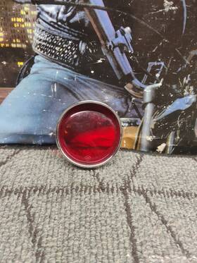 33-1272 V-twin Chrome Turn Signal Bezel Red Lens For Harley Davidson By