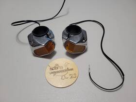 33-0047 V-twin Manufacturing Fork Mount Turn Signals For Harley Davidson 39mm 41mm Chopper Dyna Flh