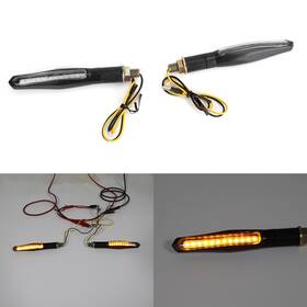 Ts-149-clear Vipih 2x M10 Sequential Flowing Led Motor Turn Signal Indicator Lights Lamp Amber