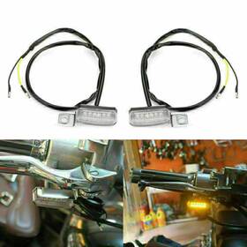 Ts-154-chrome Vipih 1 Pair Universal Motorcycle Led Front Turn Signal Lamp Indicator Light Chrome
