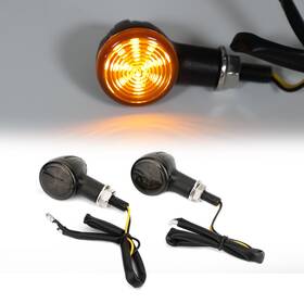Ts-162-blks Vipih Universal Small Bullet Moto Turn Signal Blinker Indicator Lights Black Us