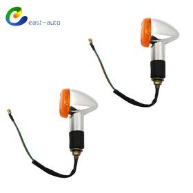 Ea398498su Wflnhb For Honda Suzuki Yamaha Chrome Motorcycle Turn Signal Blinker Indicator Light 2x