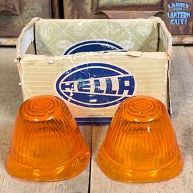 111953161ah Wolfsburg West Vintage Amber Bullet Turn Signal Lenses Hella Bugs 1955 -1957 And Buses -1961