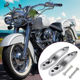 X Autohaux 766549294187 Turn Signal Extension Holder Bracket For Harley Softail 2000-2020 Silver Tone