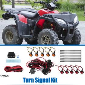 X Autohaux 767153321078 1 Set Black Led Atv Turn Signal Kit Fit For Polaris Rzr Ranger Turbo