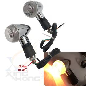 Gtcmt303013cdcl Xinghong Universal 10mm Screw-on Amber Bullet Turn Signal Lights Chrome Finish