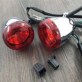 Hzmt224-021-cd Xinyun Spare Parts Red Hcj Chrome Rear Turn Signal Lights Lens For 92 &up Harley Sportster Xl883 Xl1200