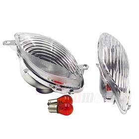 Xt Market 2026051416 For Suzuki Hayabusa 1999-2007 Gsxr1300 -clear Lens Turn Signals Orange Bulbs