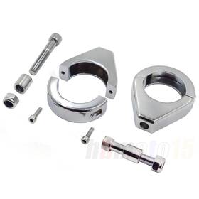 Us-mt299-001-cd Xt Market For Harley Softail Mount Bracket 41mm Fork Chrome Front Turn Signal Light Clamps