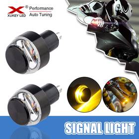 16n06637ebus Xukey X2 Handle Bar End Led Turn Signals Light Lamp Blinker Universal Motorcycle 7/8 Inch