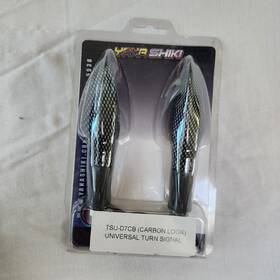 Tsu-d9cb Yana Shiki Usa Universal Motorcycle Sport Led Turn Signal Carbon Look #2 Tsu- C7cb